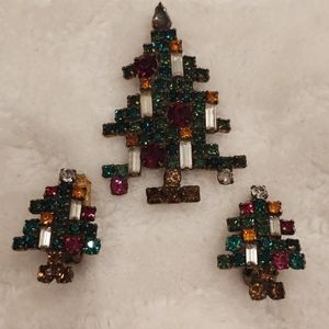 Weiss pin and Clip on earring set